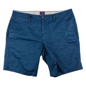 UNTUCKit Navy Blue Pima Cotton Spandex Flat Front Shorts Mens Size 38 10" Inseam